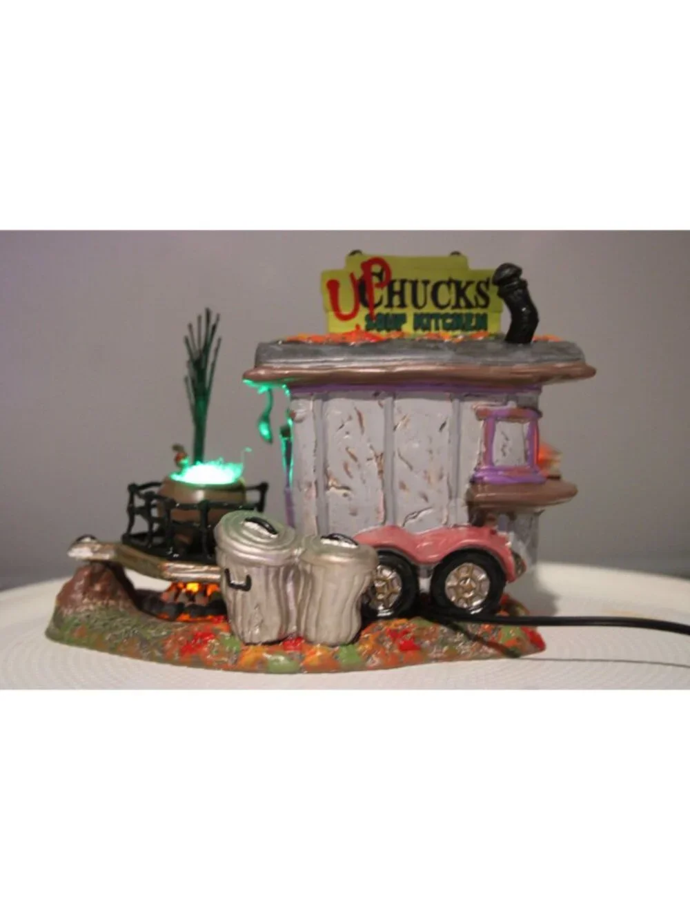Dept 56 Halloween Village - Upchuck's Soup Kitchen - Haunted Wheels (NIB)